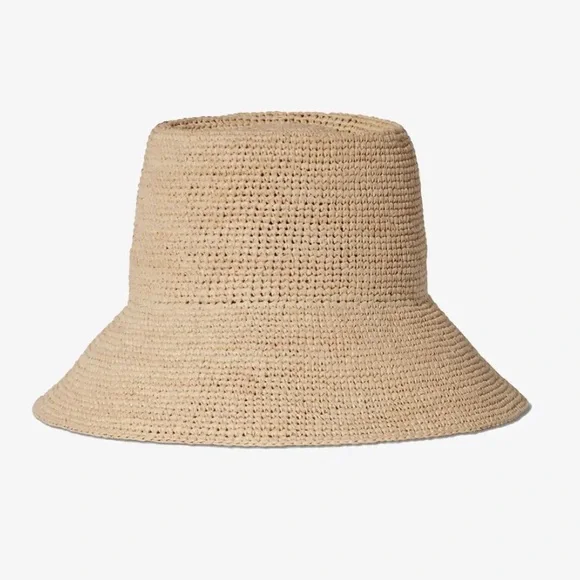 NWT Felix Natural Janessa Leone Tan Woven Raffia Hat - Picture 2 of 7